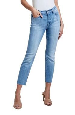 👖 L'Agence Sada High Rise Cropped Slim Jeans Summit Blue Wash Size 30